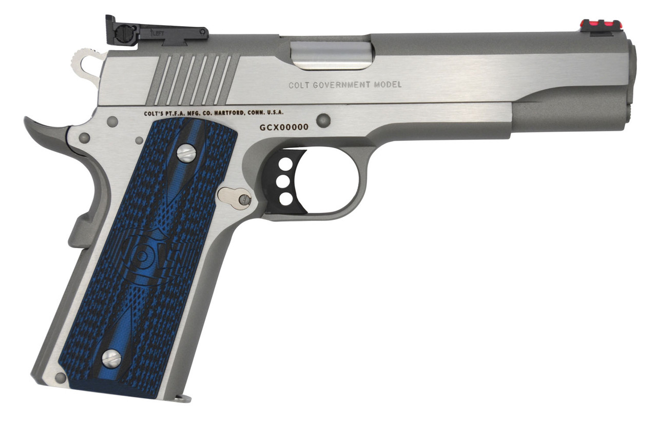COLT 1911 GOLD CUP LITE SERIES 70 45ACP STS BLUE GRIPS 5" 8+1